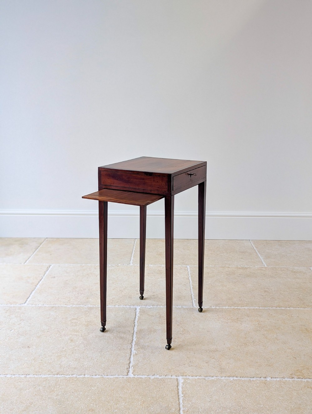 Antique Scottish Regency Satin Birch Table with Lateral Slide c.1810 View V