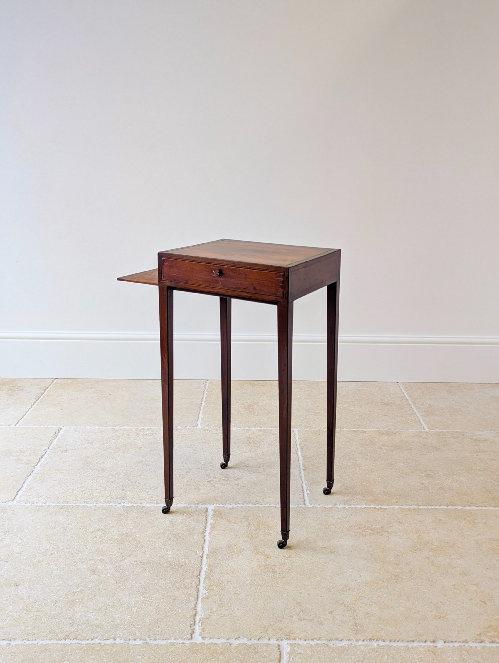Antique Scottish Regency Satin Birch Table with Lateral Slide c.1810 View XIII