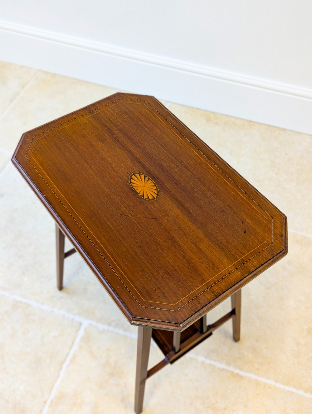 Antique Edwardian Inlaid Mahogany Occasional Table c.1905 View III