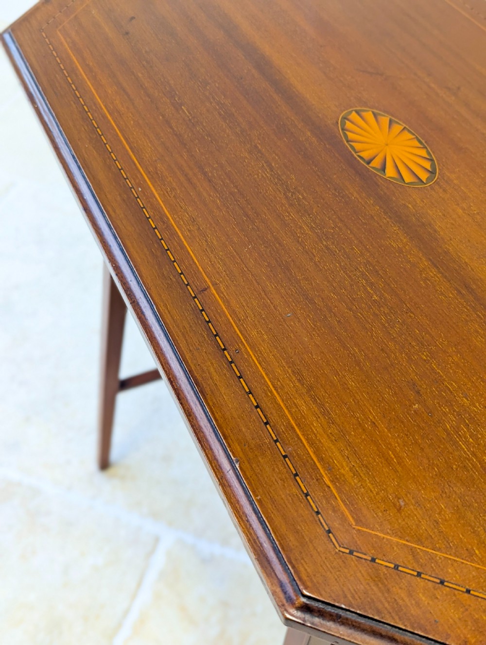 Antique Edwardian Inlaid Mahogany Occasional Table c.1905 View VI