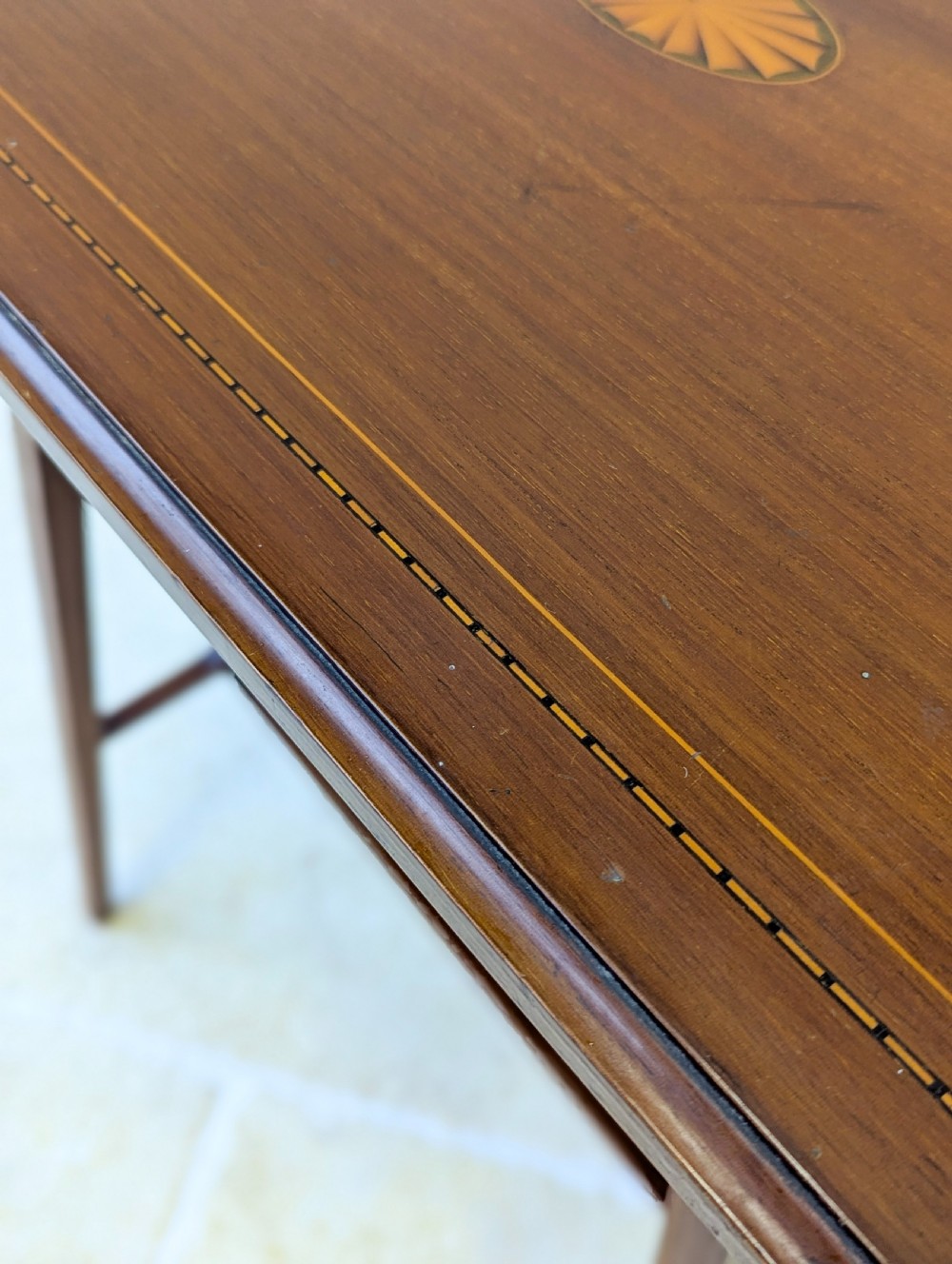 Antique Edwardian Inlaid Mahogany Occasional Table c.1905 View VIII