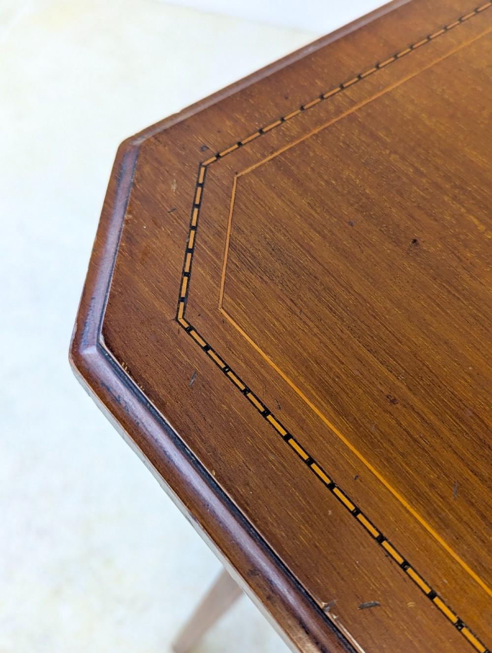 Antique Edwardian Inlaid Mahogany Occasional Table c.1905 View XII
