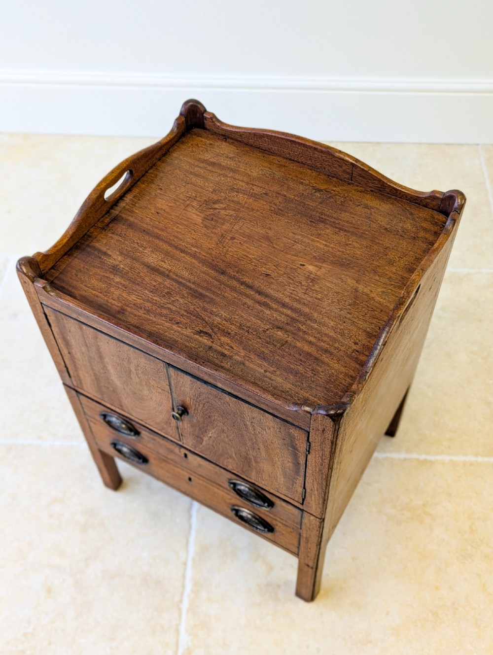 Antique George III Mahogany Bedside Commode c.1800 View VI