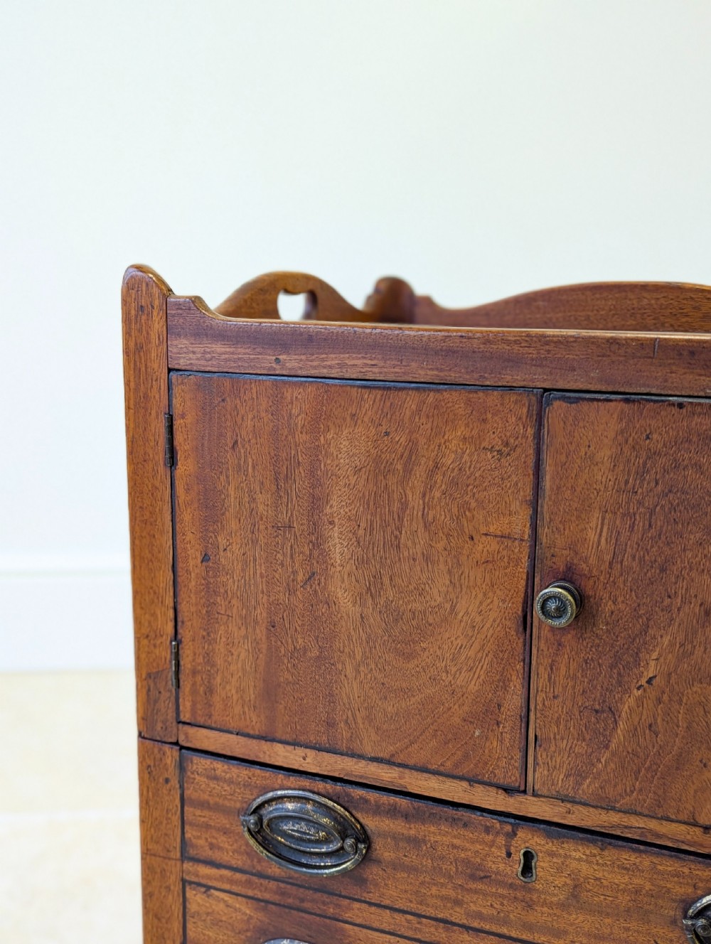 Antique George III Mahogany Bedside Commode c.1800 View VII