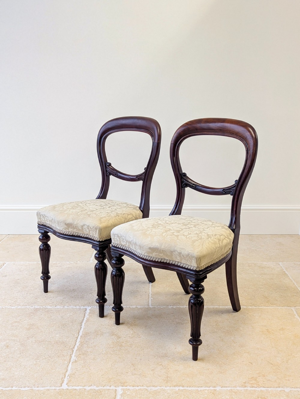 Set of Six Antique Victorian Mahogany Balloon Back Dining Chairs c.1860 View VIII
