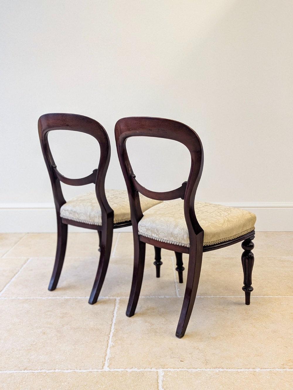 Set of Six Antique Victorian Mahogany Balloon Back Dining Chairs c.1860 View XI