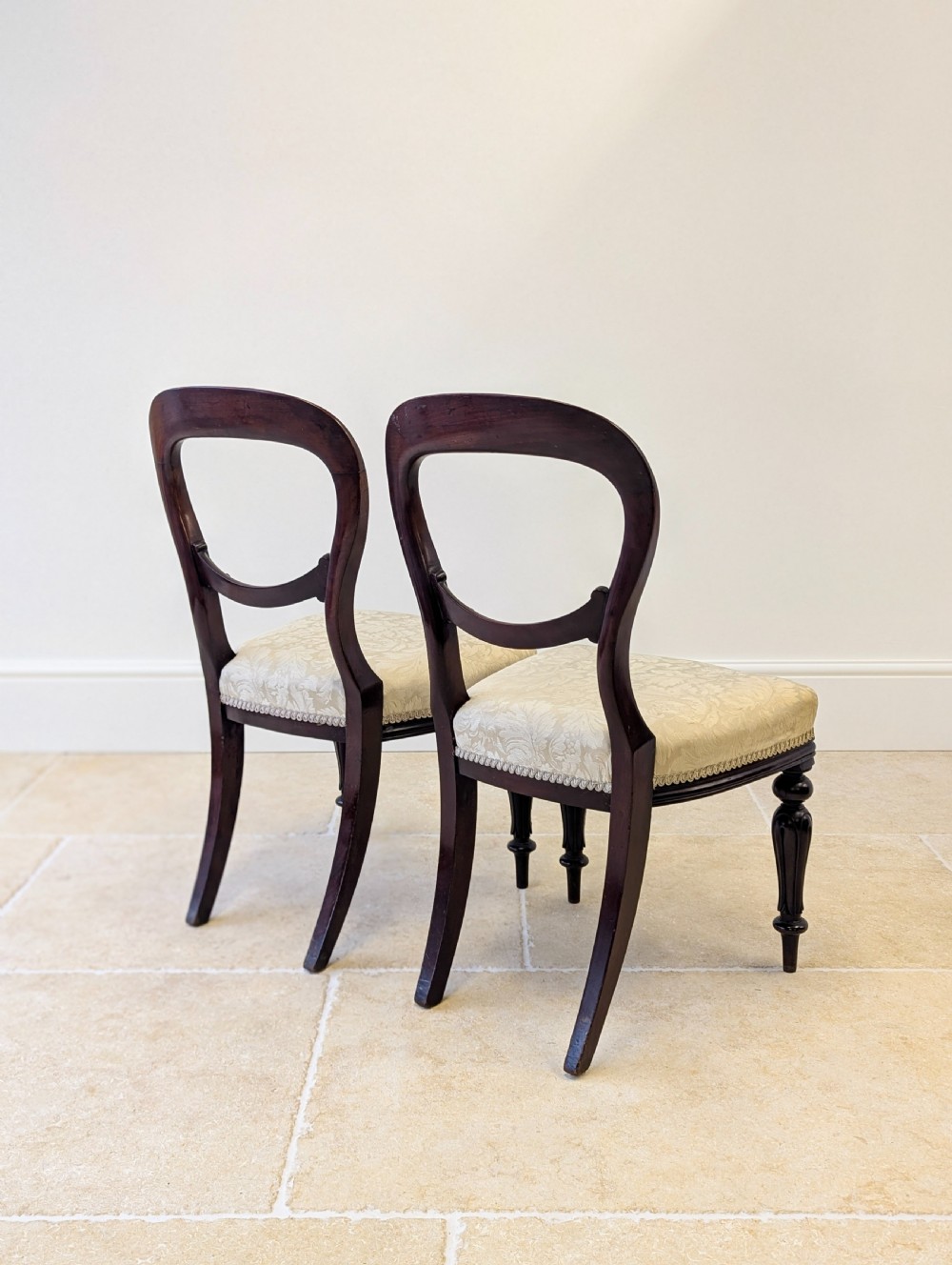 Set of Six Antique Victorian Mahogany Balloon Back Dining Chairs c.1860 View XIII