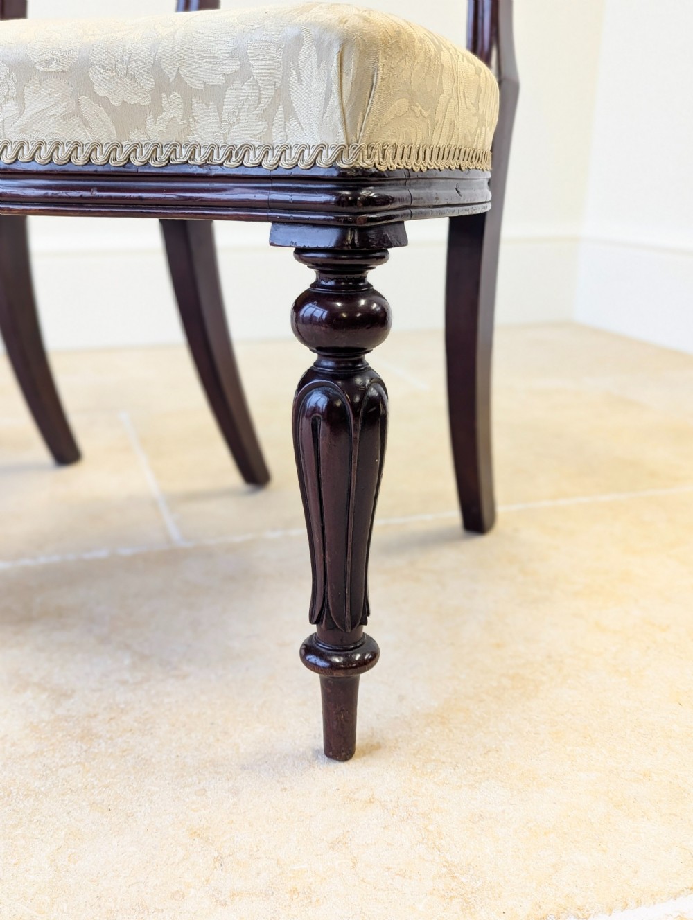 Set of Six Antique Victorian Mahogany Balloon Back Dining Chairs c.1860 View XVII