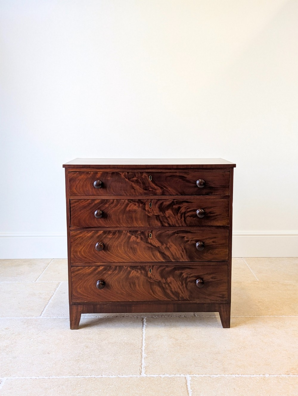 Antique Victorian Mahogany Small Chest of Drawers c.1870 View II