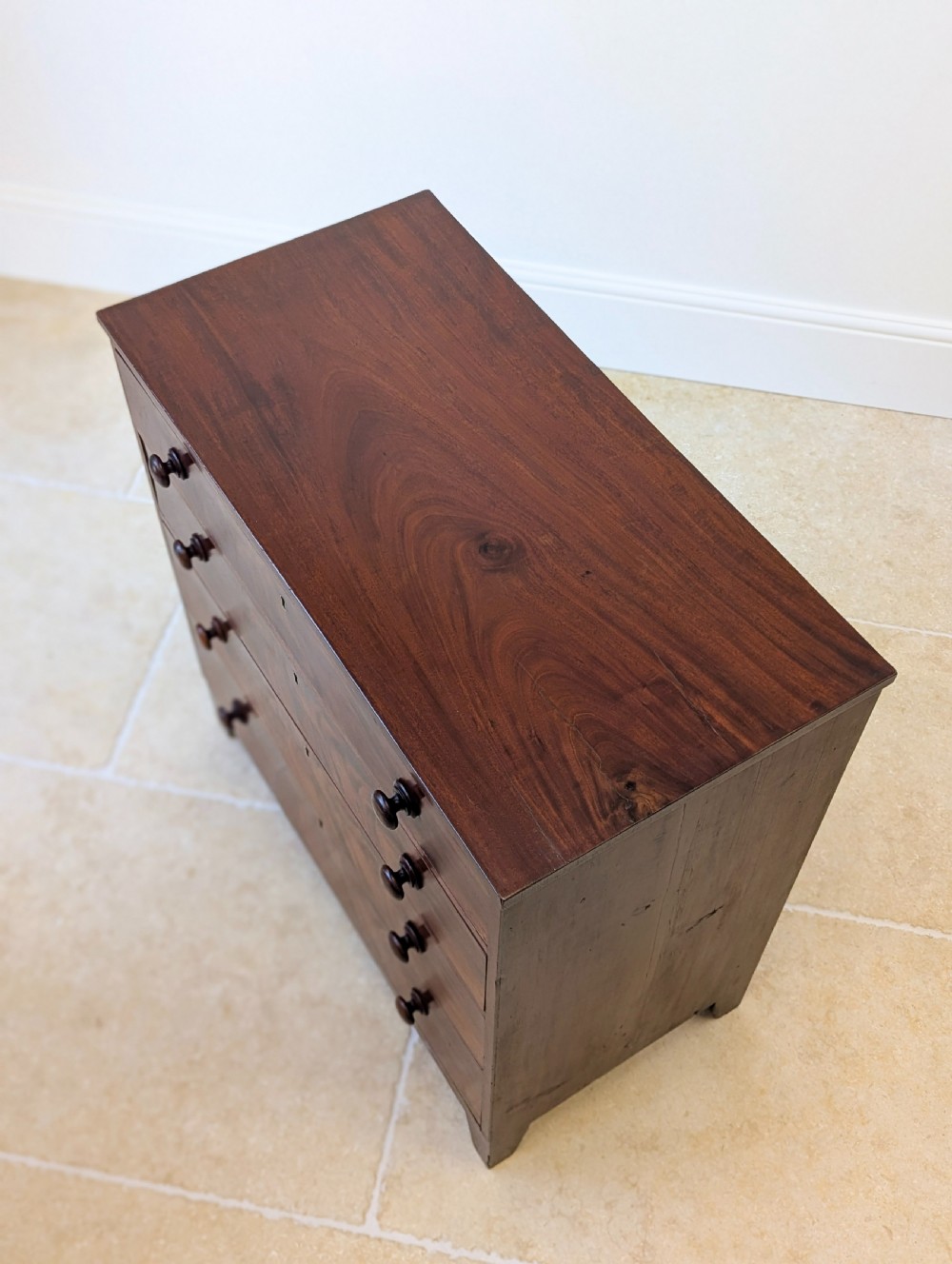 Antique Victorian Mahogany Small Chest of Drawers c.1870 View IV