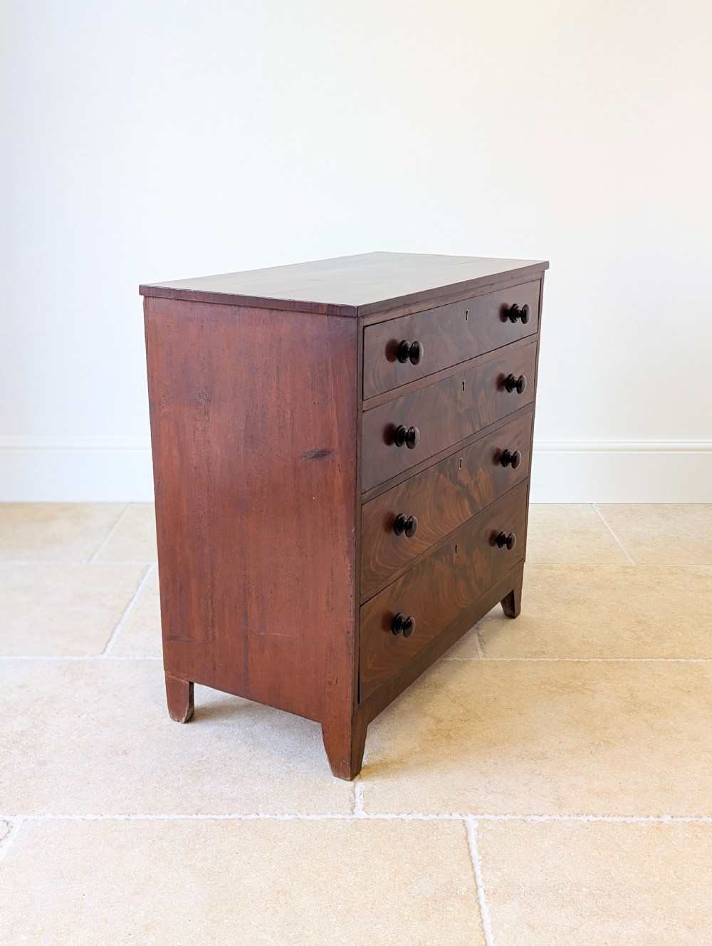 Antique Victorian Mahogany Small Chest of Drawers c.1870 View V