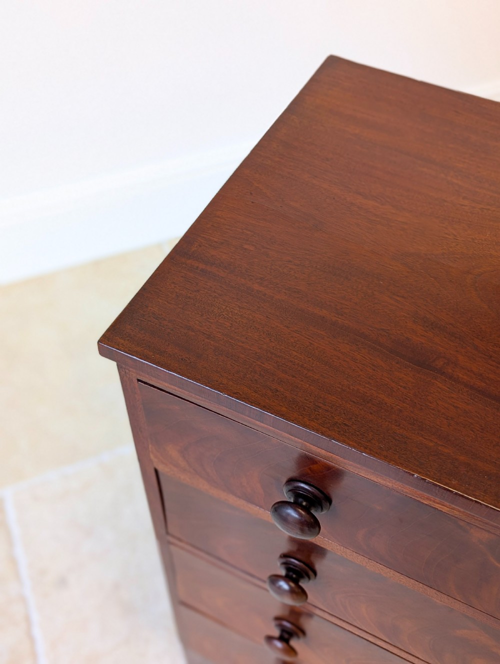 Antique Victorian Mahogany Small Chest of Drawers c.1870 View IX
