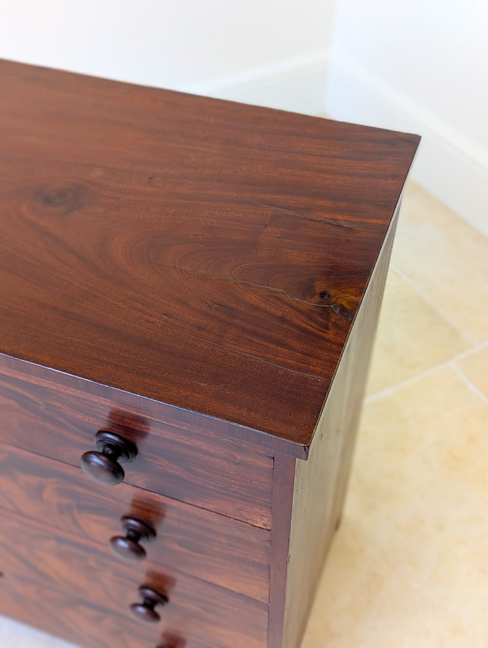 Antique Victorian Mahogany Small Chest of Drawers c.1870 View X