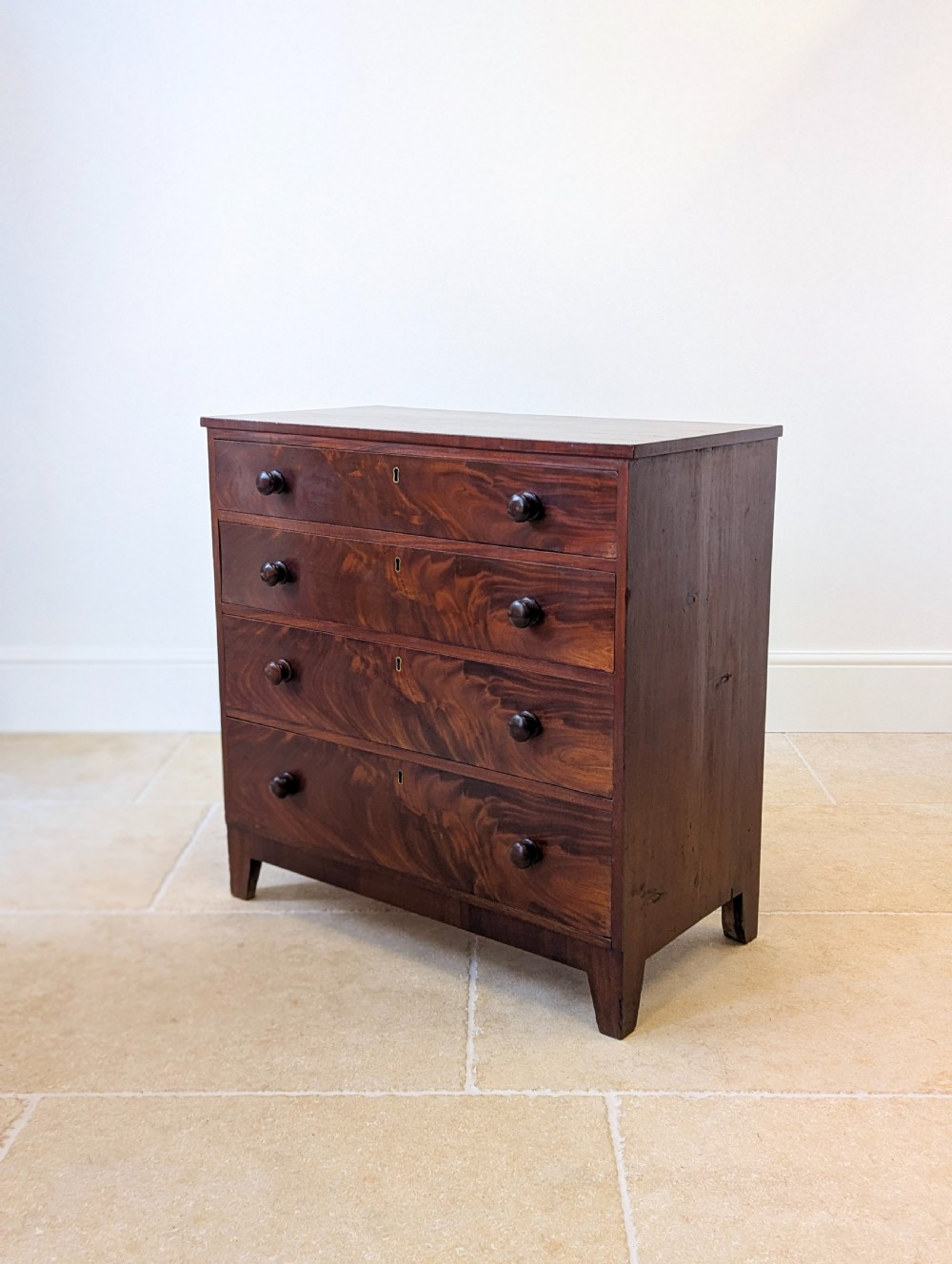 Antique Victorian Mahogany Small Chest of Drawers c.1870 View XI