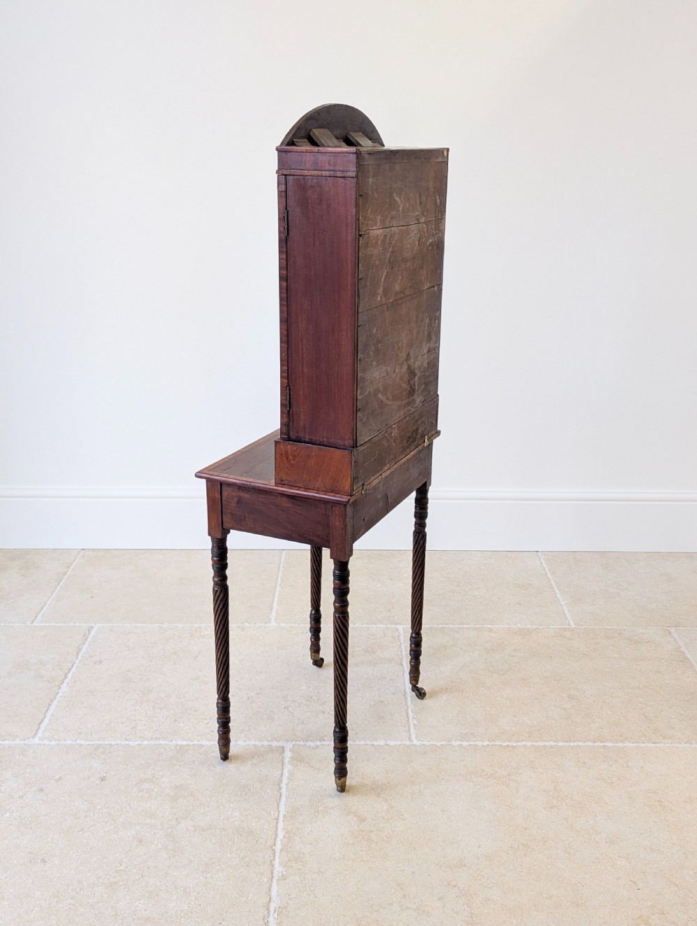 Antique Victorian Mahogany Dressing Table with Mirror Cabinet c.1880 View XIV
