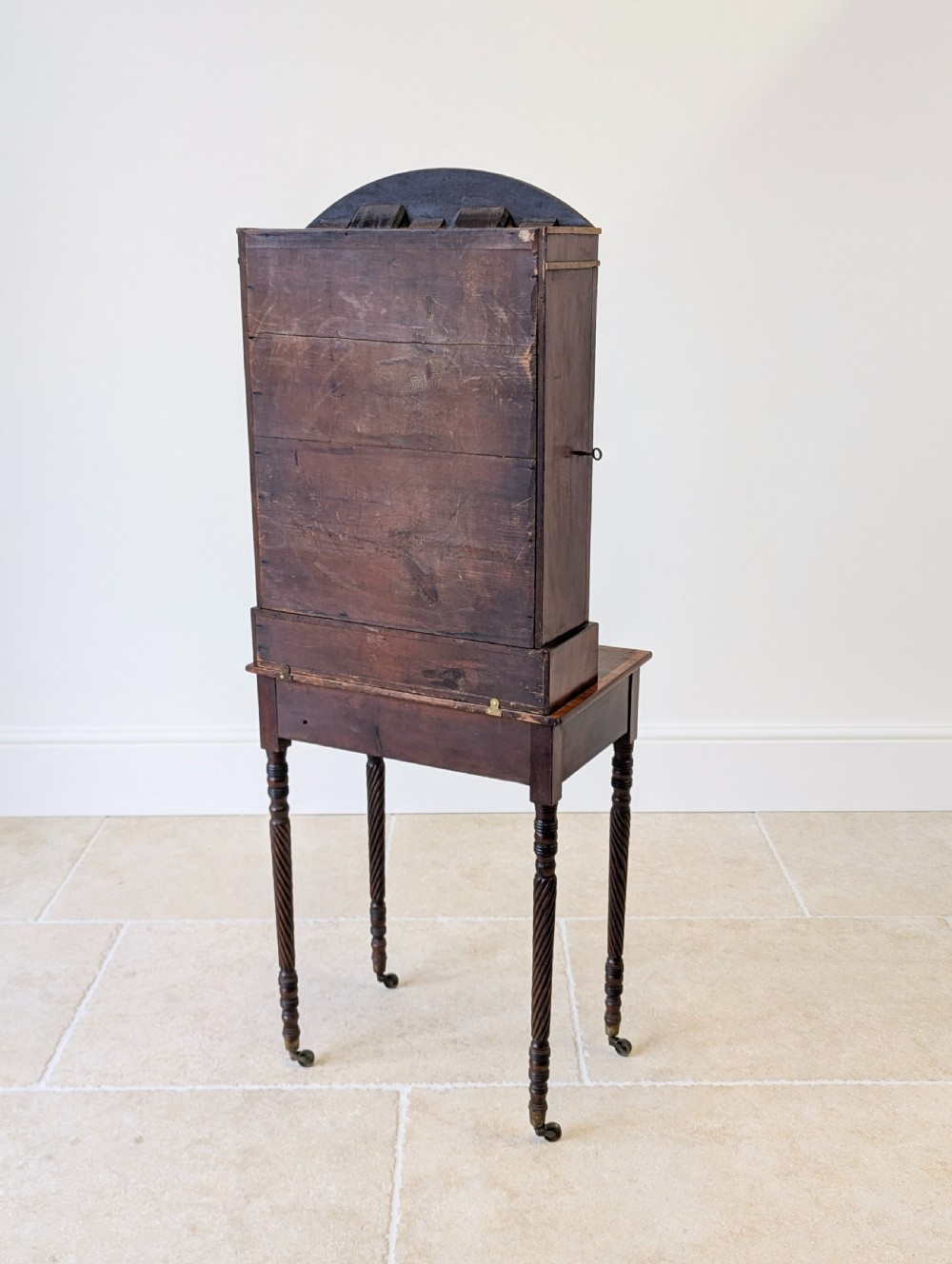 Antique Victorian Mahogany Dressing Table with Mirror Cabinet c.1880 View XV