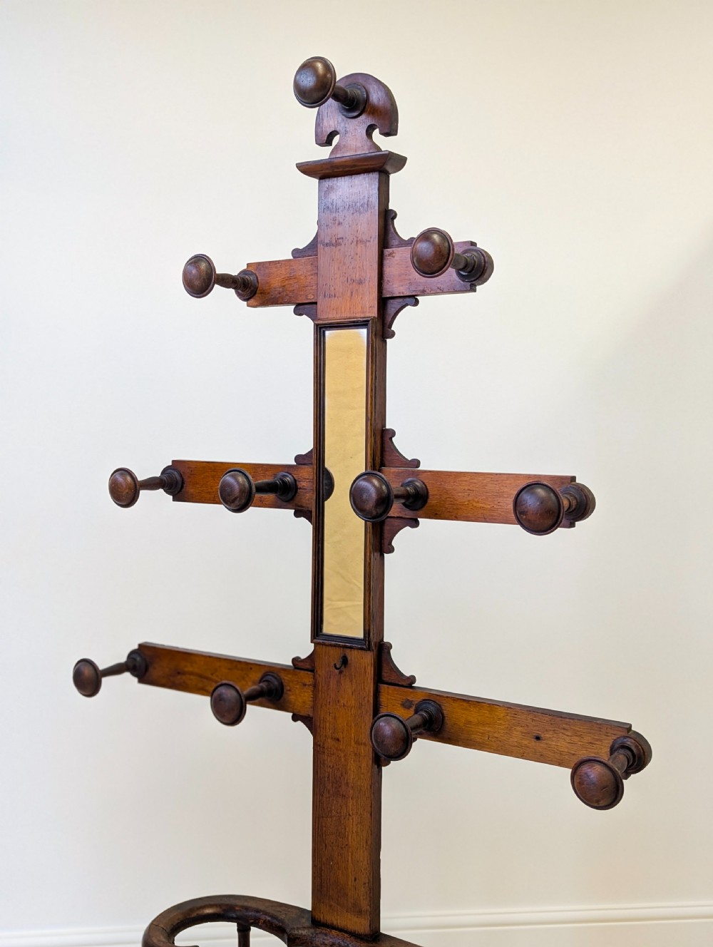Antique Victorian Oak Hall Stand c.1890 View IV
