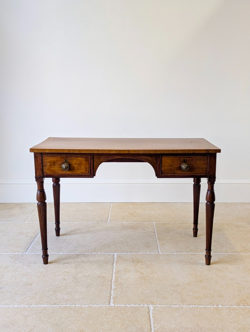 Antique Regency Mahogany Kneehole Writing Table c.1820 View II