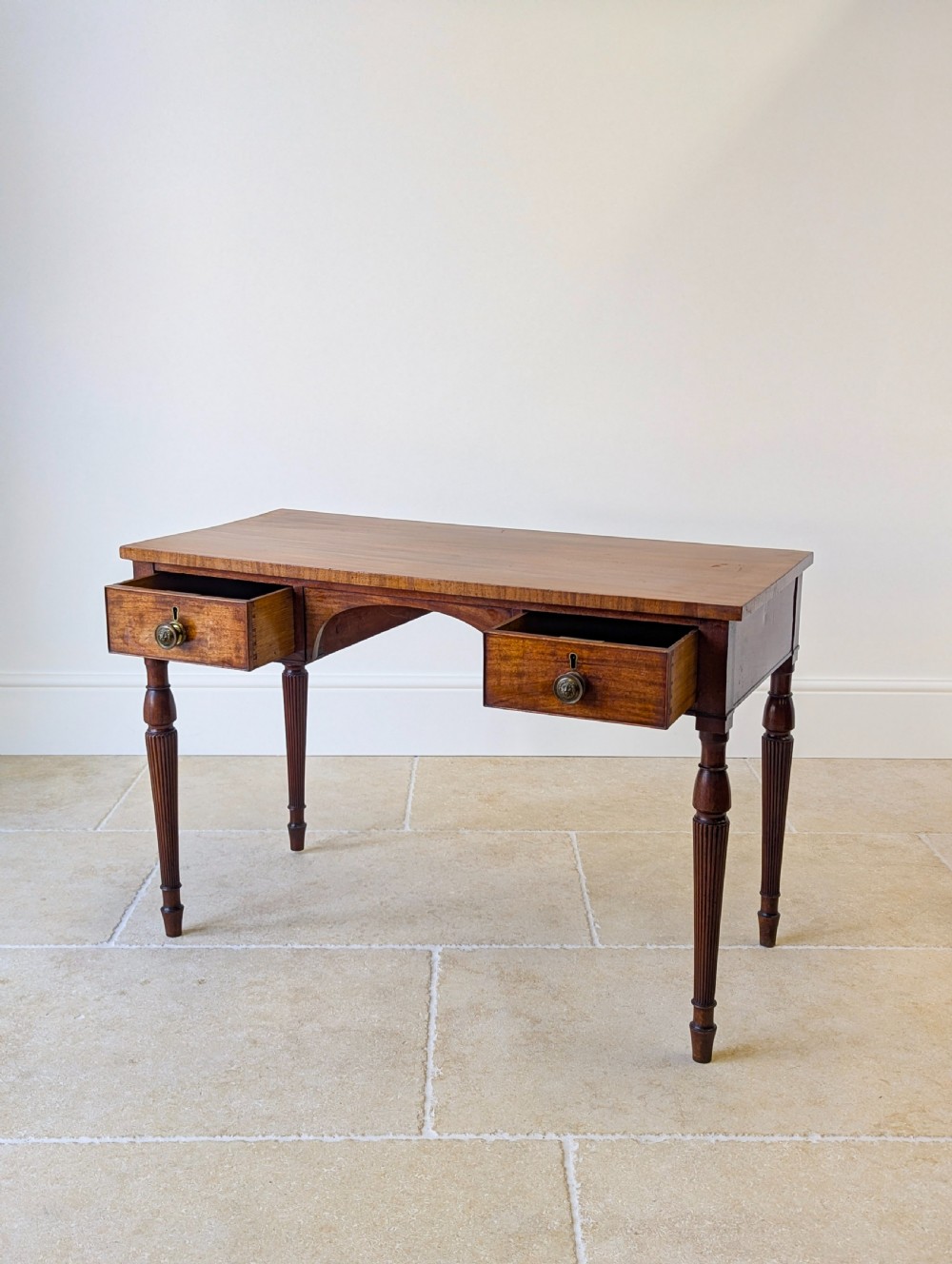 Antique Regency Mahogany Kneehole Writing Table c.1820 View IV
