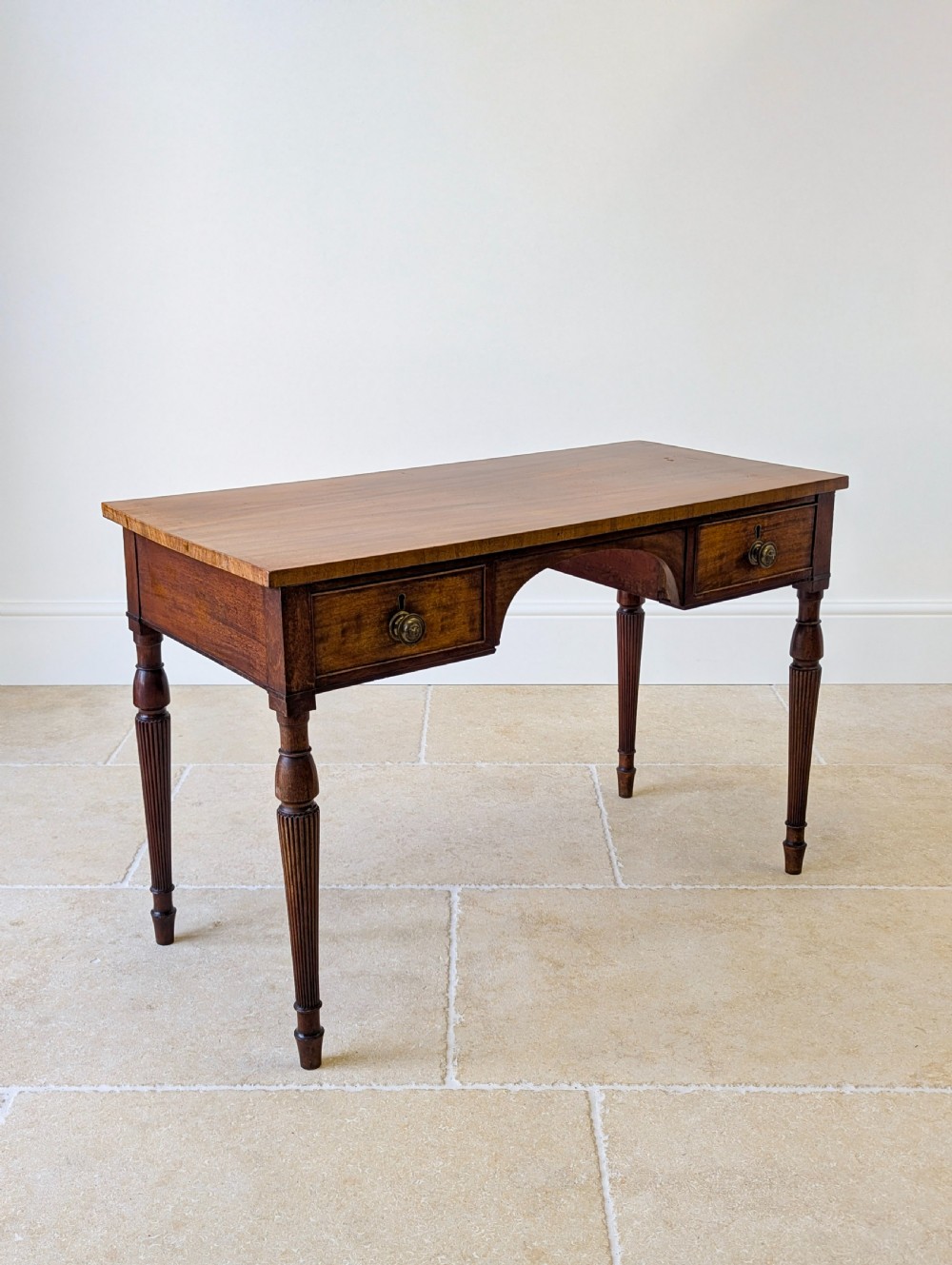 Antique Regency Mahogany Kneehole Writing Table c.1820 View VI