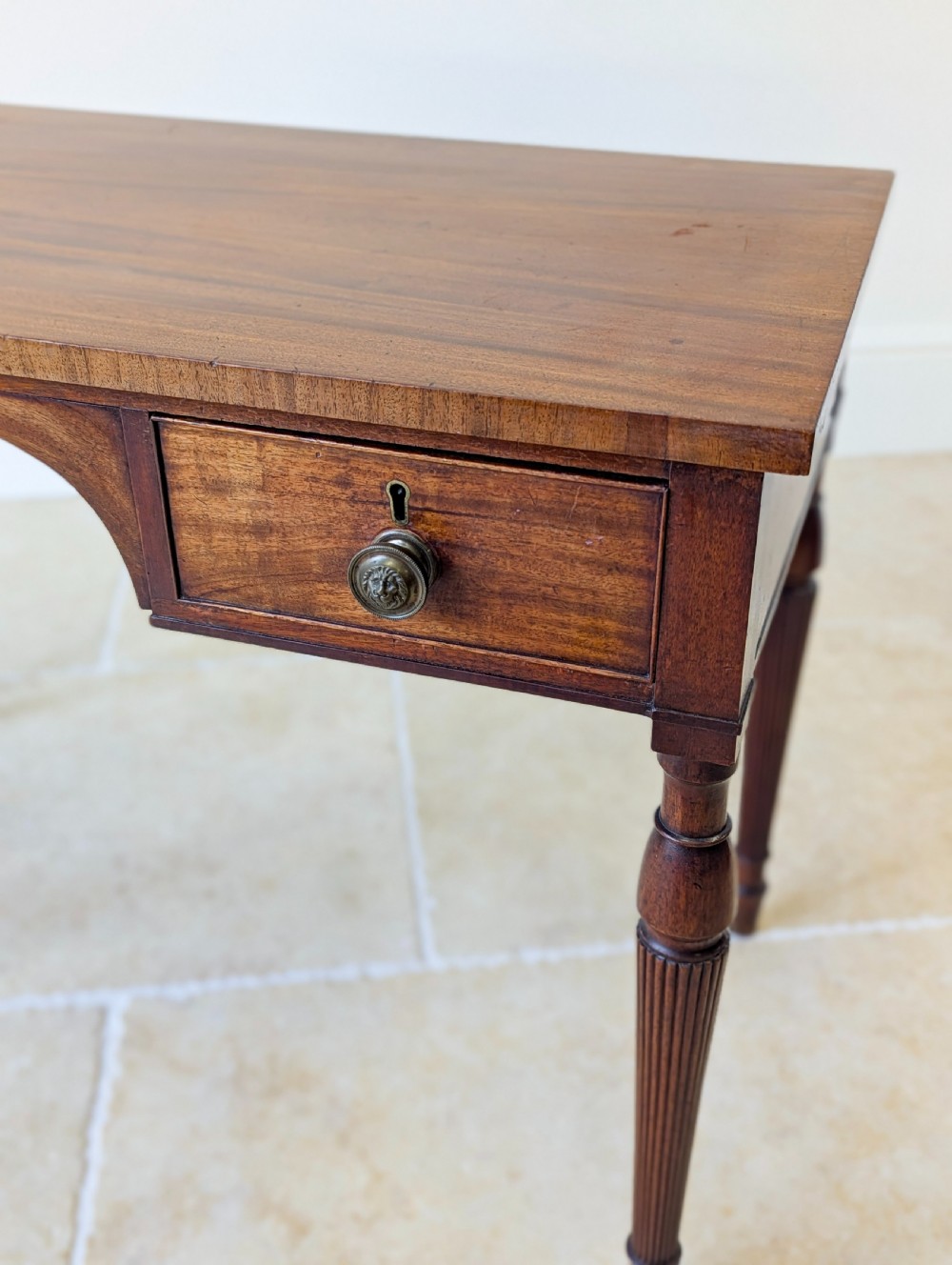 Antique Regency Mahogany Kneehole Writing Table c.1820 View VII