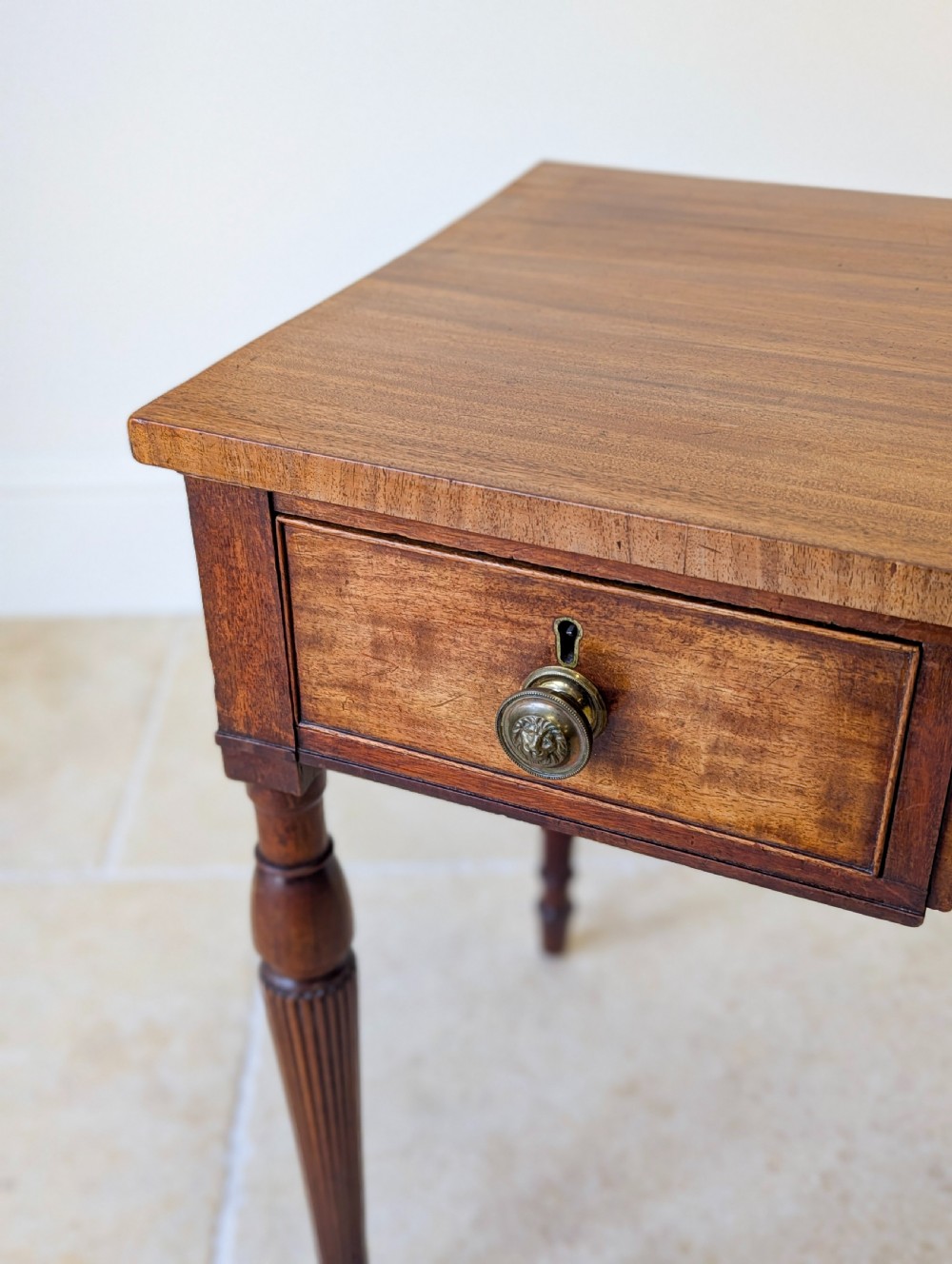 Antique Regency Mahogany Kneehole Writing Table c.1820 View VIII