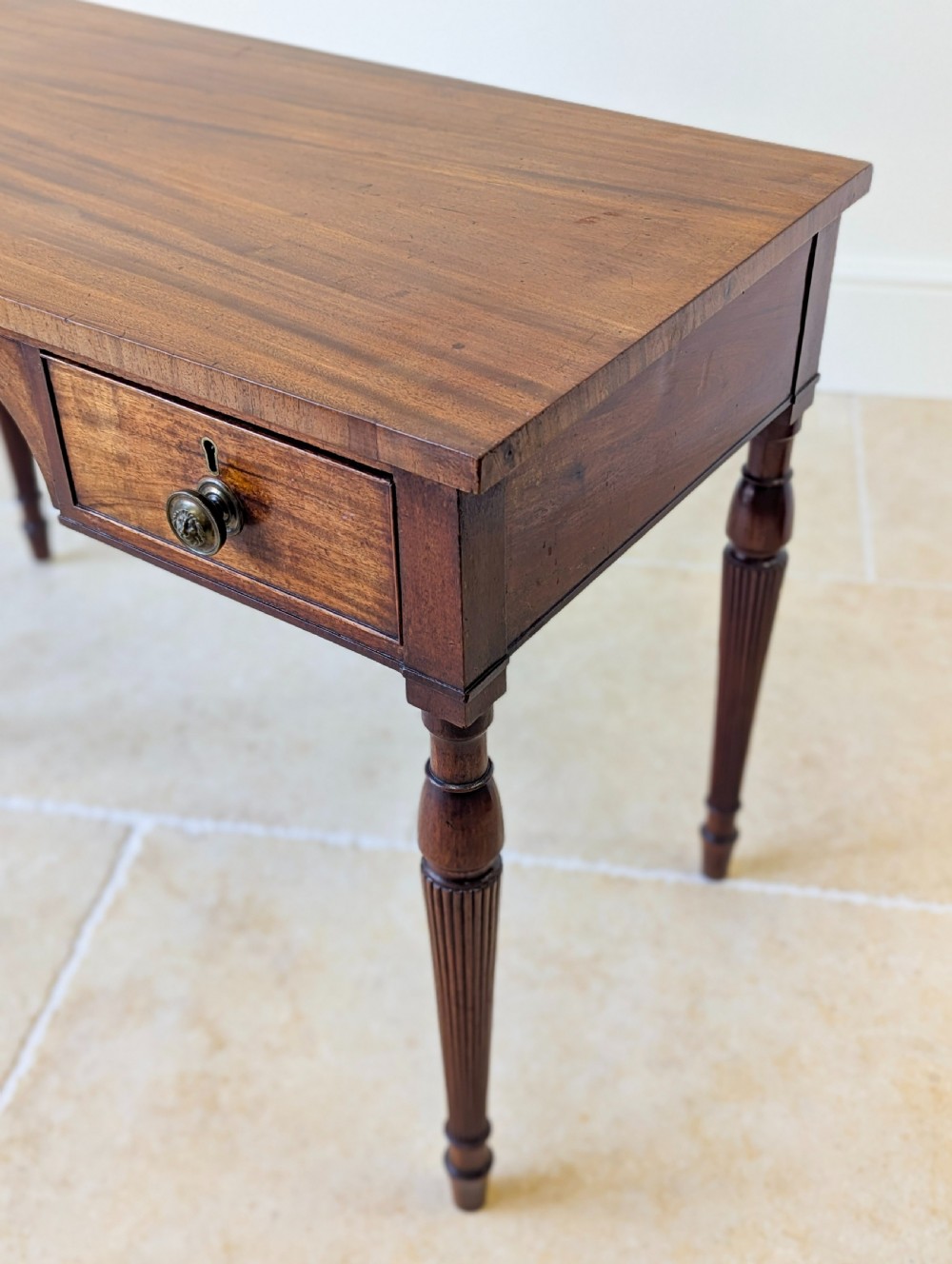 Antique Regency Mahogany Kneehole Writing Table c.1820 View X
