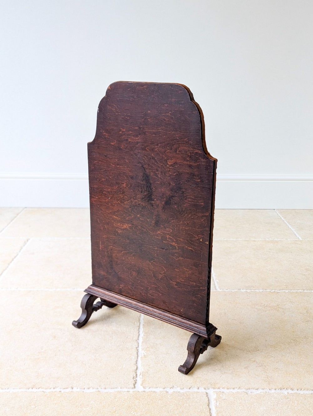 Antique Oak & Leather Malvern College Heraldic Fire Screen c.1920 View XVI