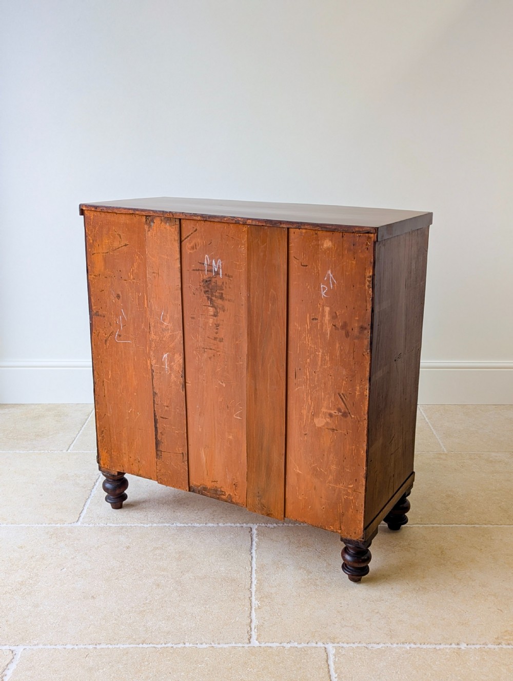 Antique Victorian Mahogany Bow-Front Chest of Drawers c.1860 View XV