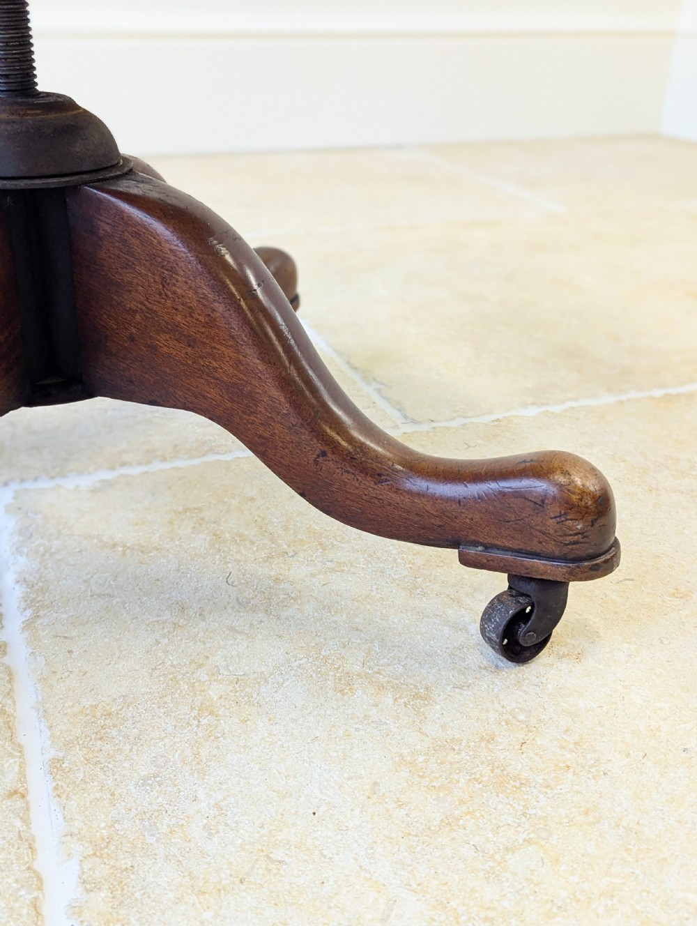 Antique Edwardian Mahogany Swivel Desk Chair c.1910 View VII