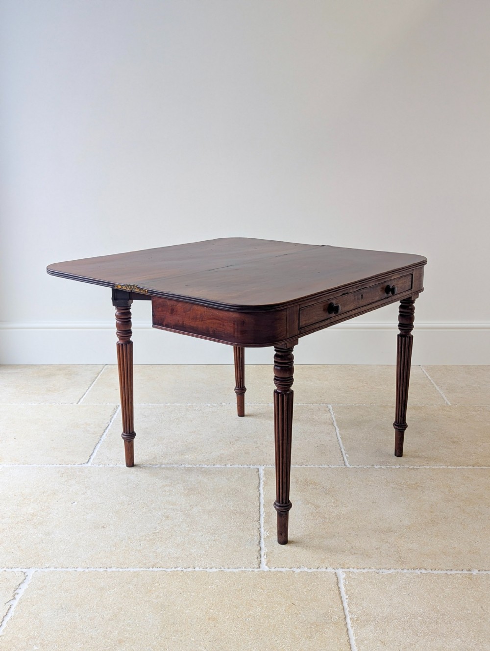 Antique Regency Mahogany Fold-Over Tea Table c.1820 View V