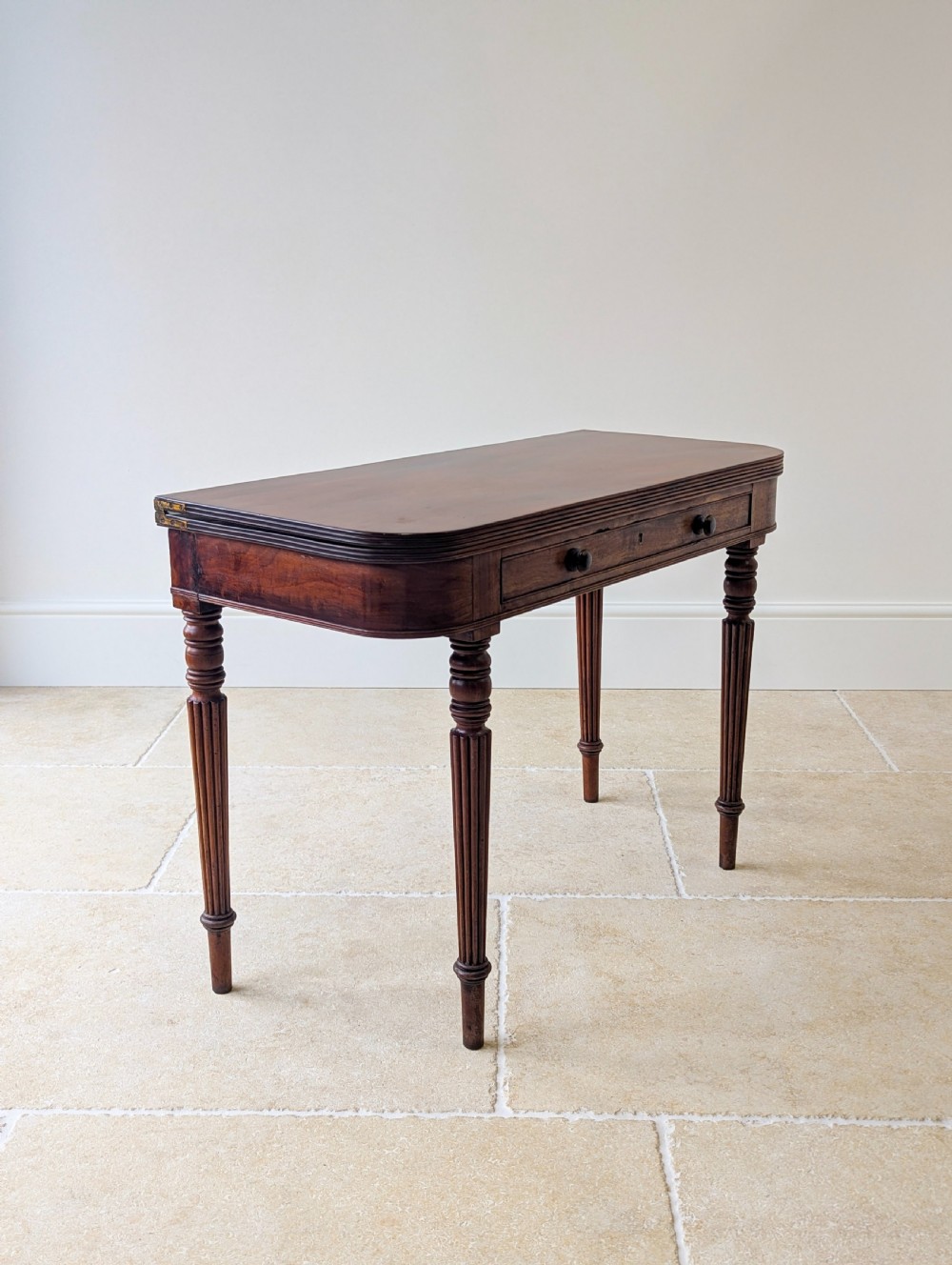 Antique Regency Mahogany Fold-Over Tea Table c.1820 View VI