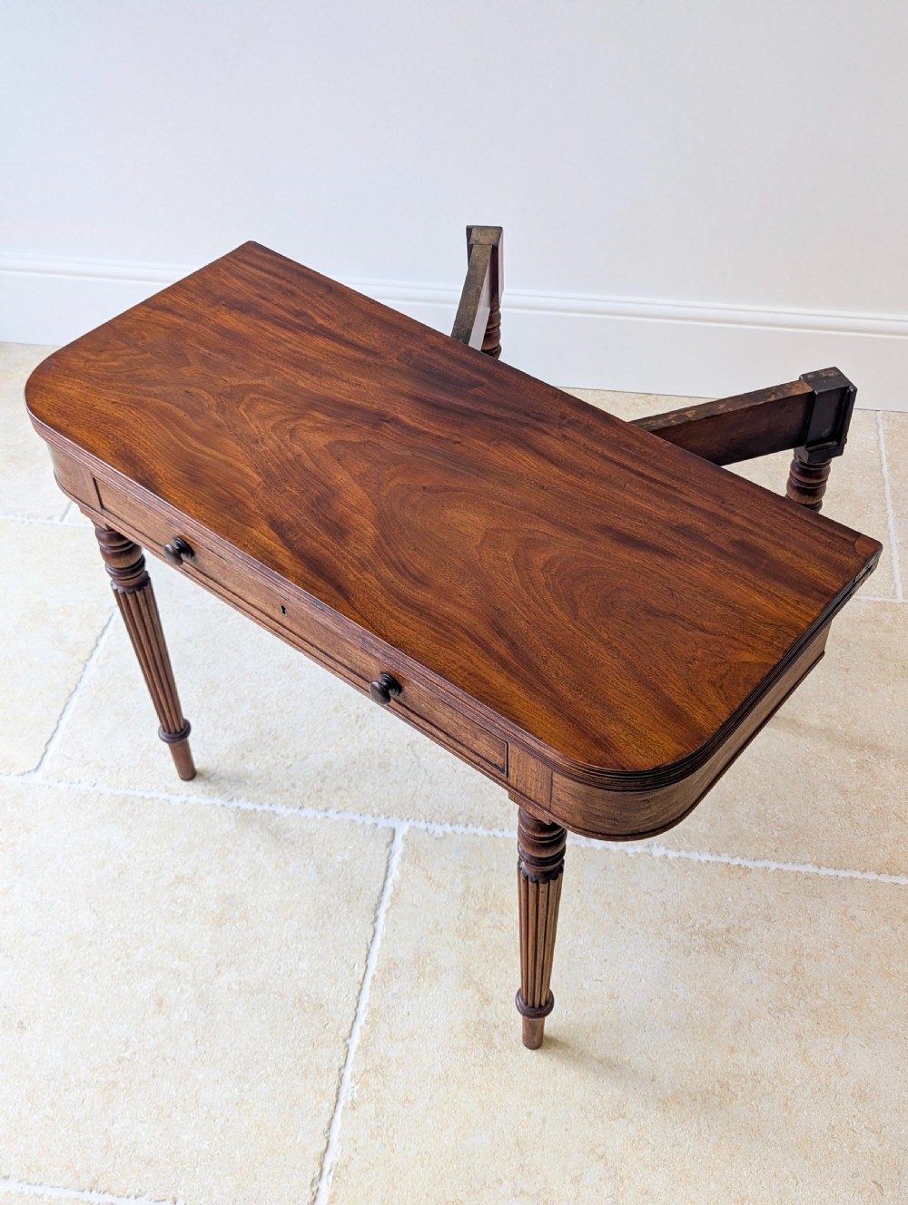Antique Regency Mahogany Fold-Over Tea Table c.1820 View VII