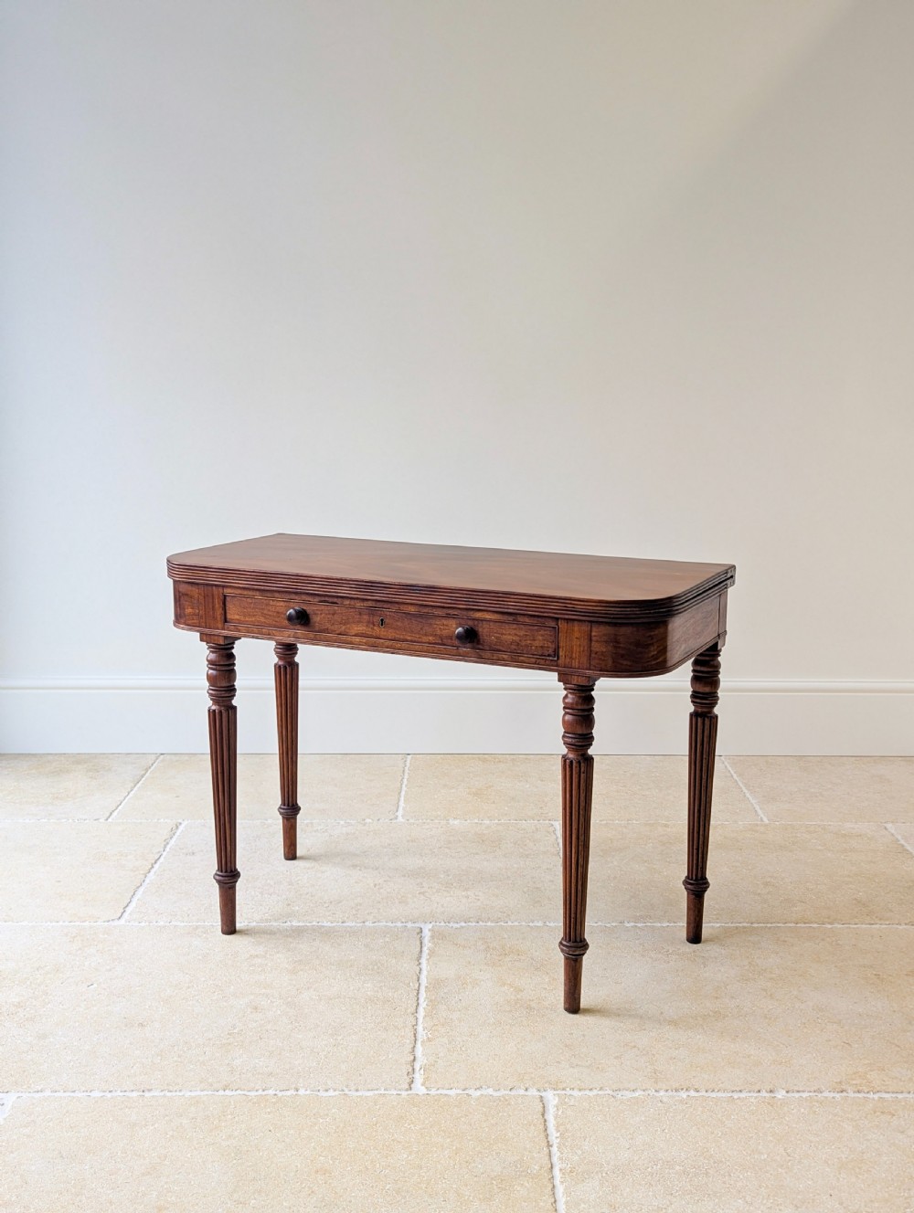 Antique Regency Mahogany Fold-Over Tea Table c.1820 View VIII