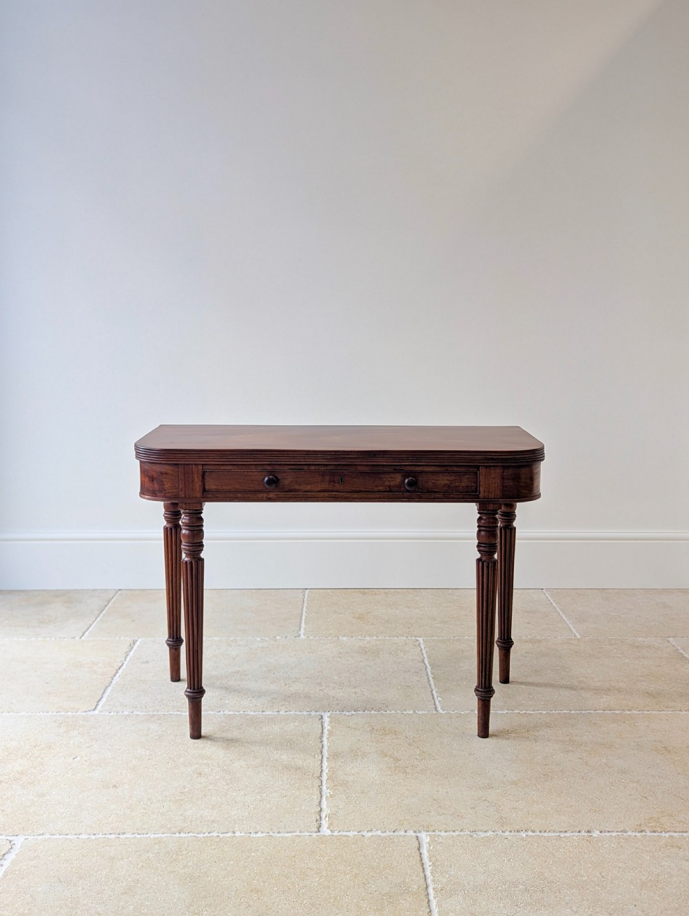 Antique Regency Mahogany Fold-Over Tea Table c.1820 View X