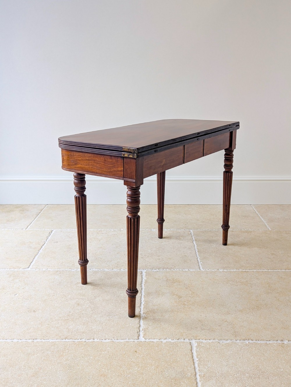 Antique Regency Mahogany Fold-Over Tea Table c.1820 View XII