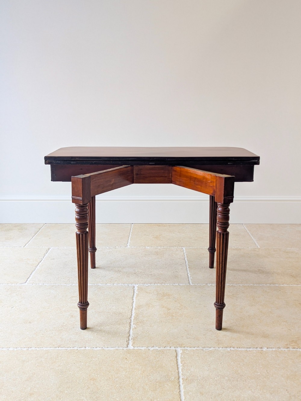 Antique Regency Mahogany Fold-Over Tea Table c.1820 View XIII