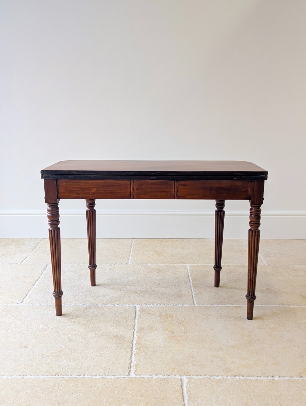 Antique Regency Mahogany Fold-Over Tea Table c.1820 View XIV