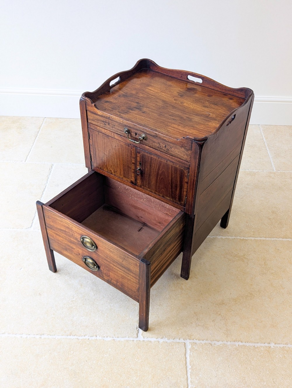 Antique Georgian Mahogany Bedside Commode c.1800 View X