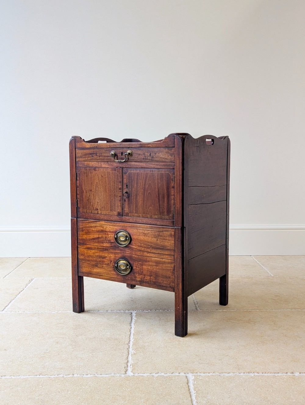 Antique Georgian Mahogany Bedside Commode c.1800 View XIII