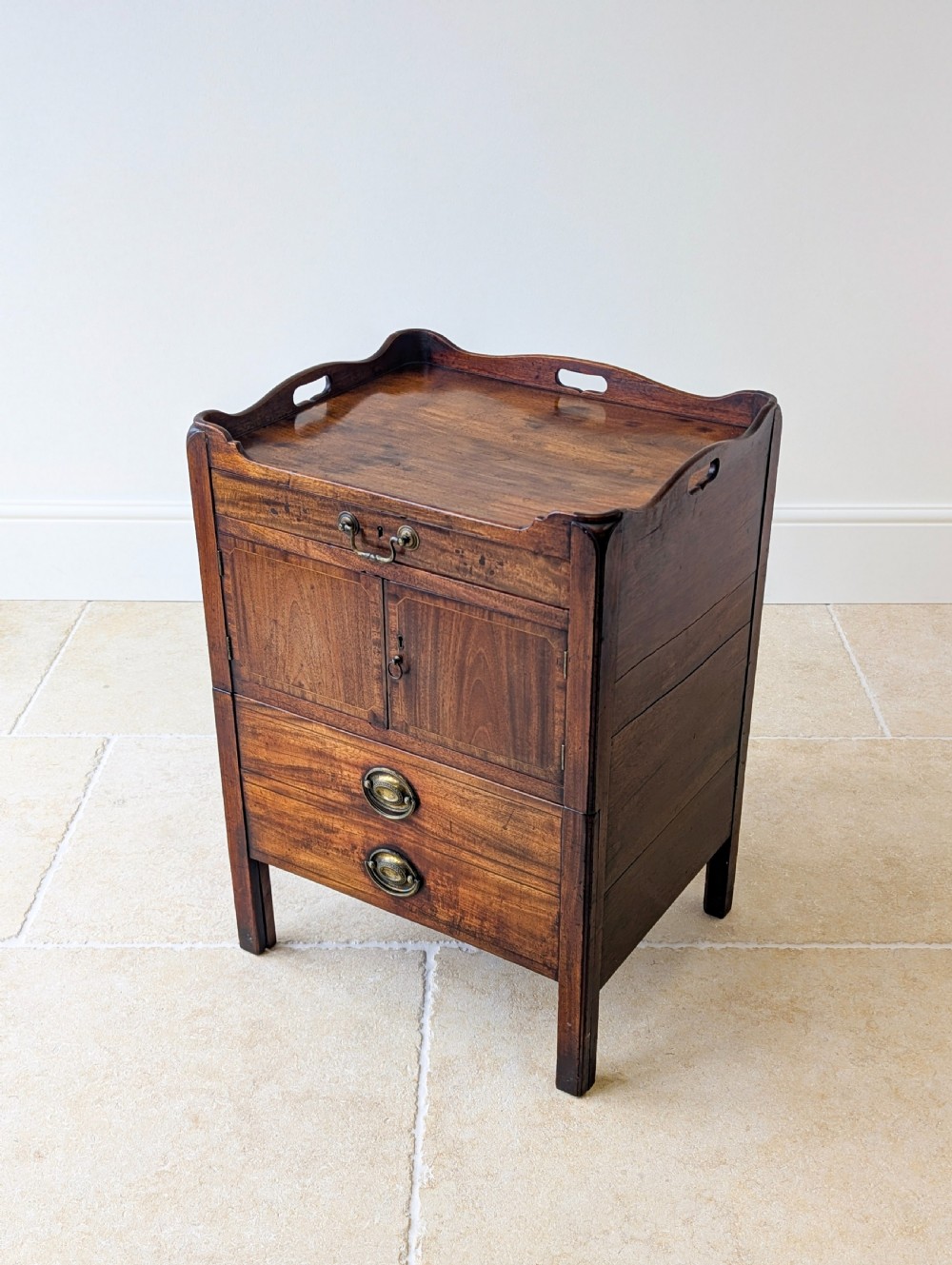 Antique Georgian Mahogany Bedside Commode c.1800 View XV