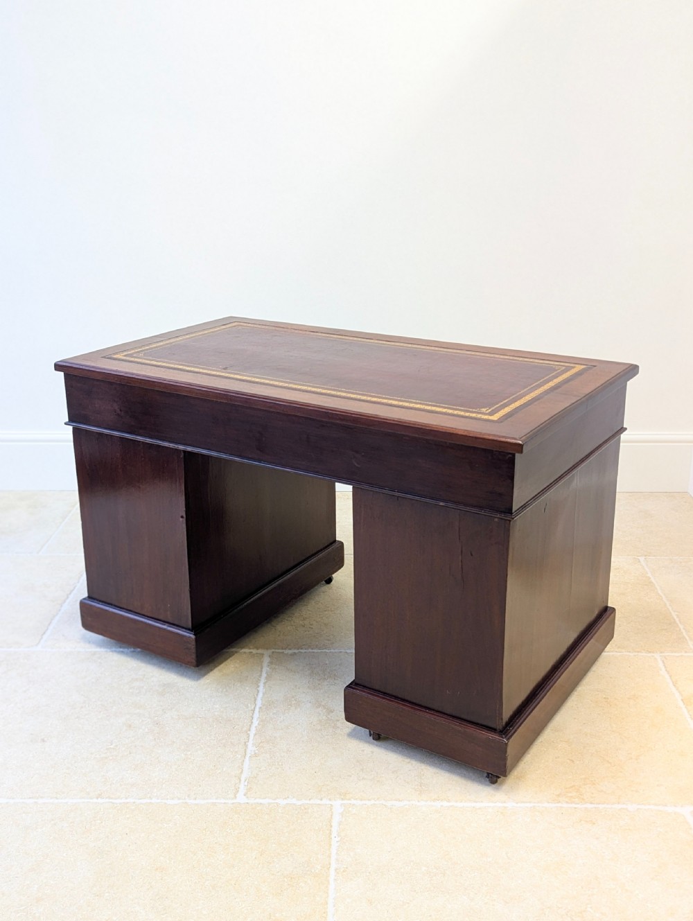 Antique Victorian Mahogany Pedestal Desk c.1890 View XI