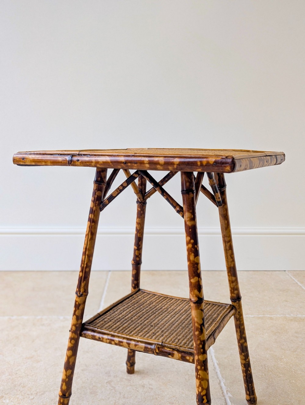 Antique Victorian Bamboo Occasional Table c.1890 View II