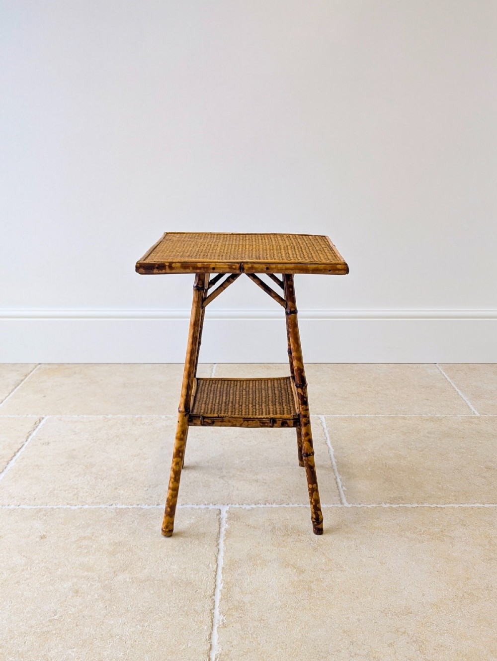 Antique Victorian Bamboo Occasional Table c.1890 View III