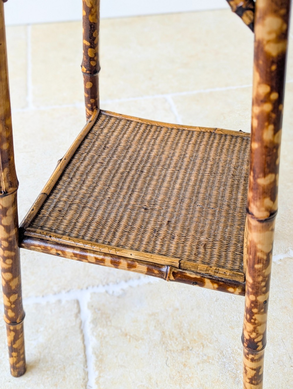 Antique Victorian Bamboo Occasional Table c.1890 View X