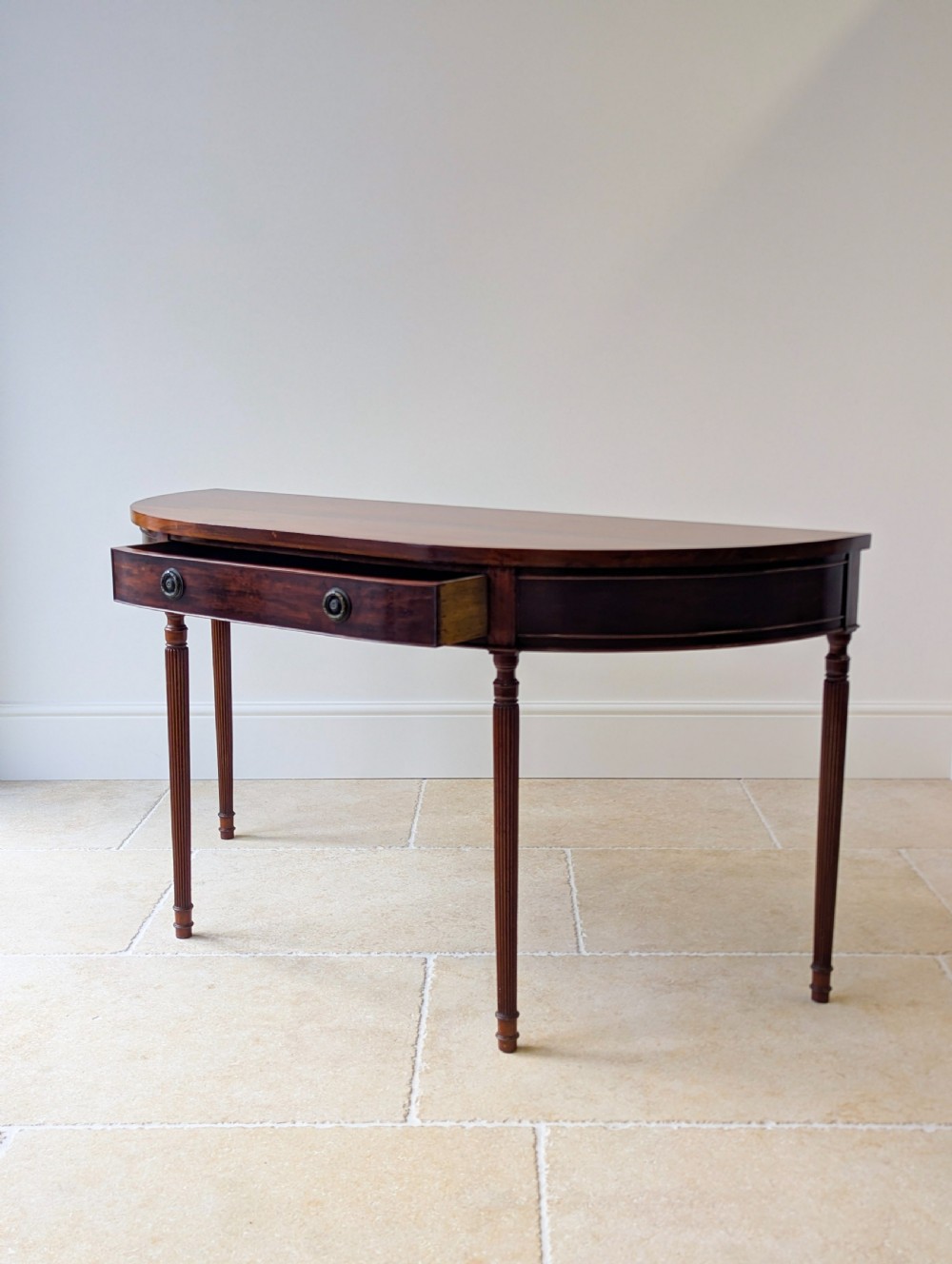 Antique Edwardian Mahogany Regency Style Console Table c.1905 View XV