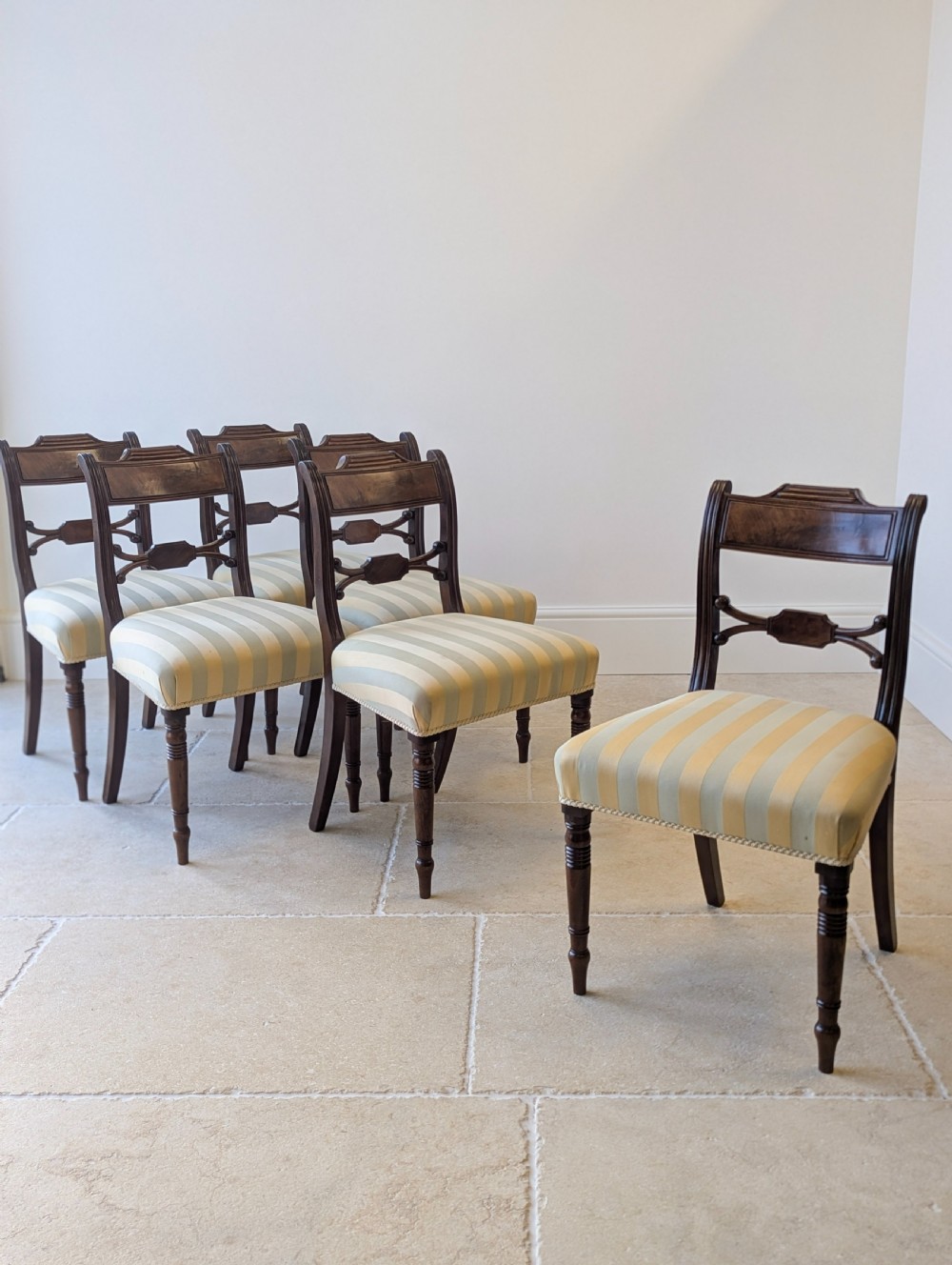 Set of Six Antique Regency Mahogany Dining Chairs c.1820 View II