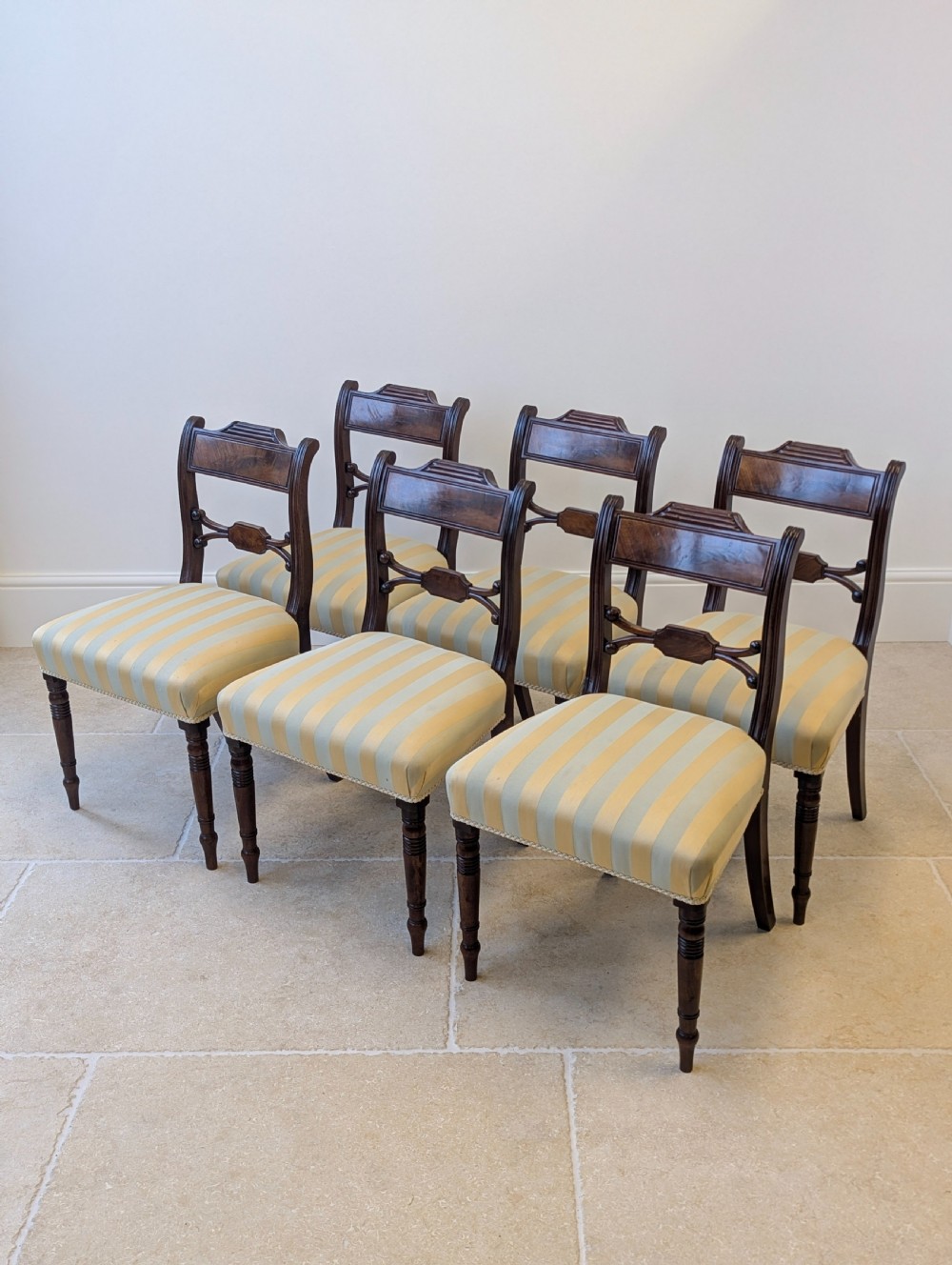 Set of Six Antique Regency Mahogany Dining Chairs c.1820 View III