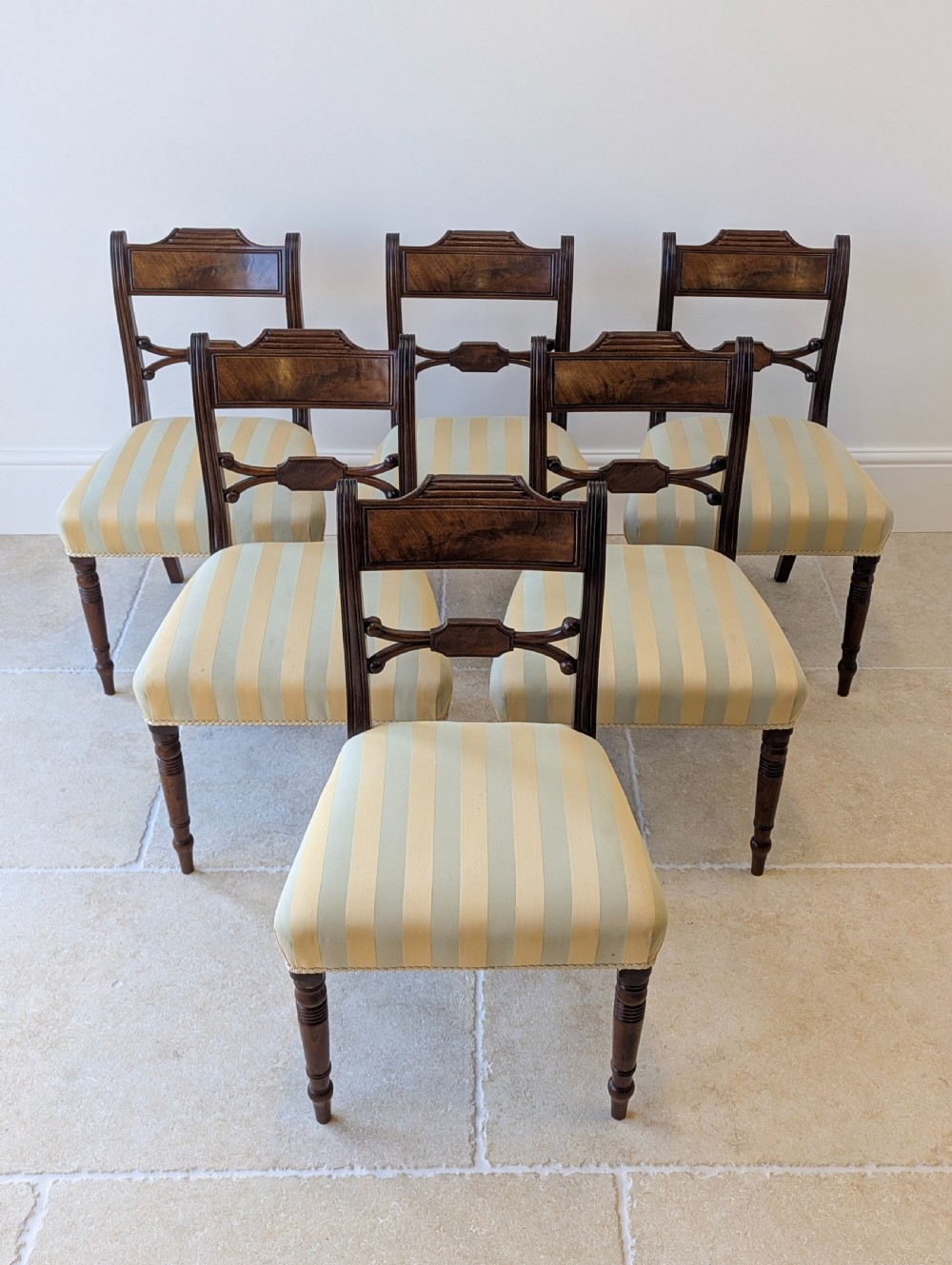 Set of Six Antique Regency Mahogany Dining Chairs c.1820 View IV