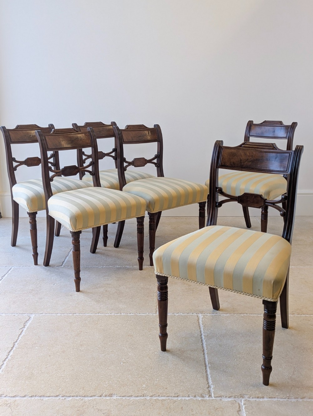 Set of Six Antique Regency Mahogany Dining Chairs c.1820 View V